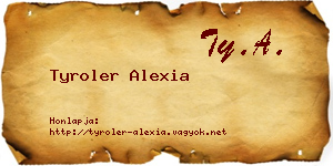 Tyroler Alexia névjegykártya